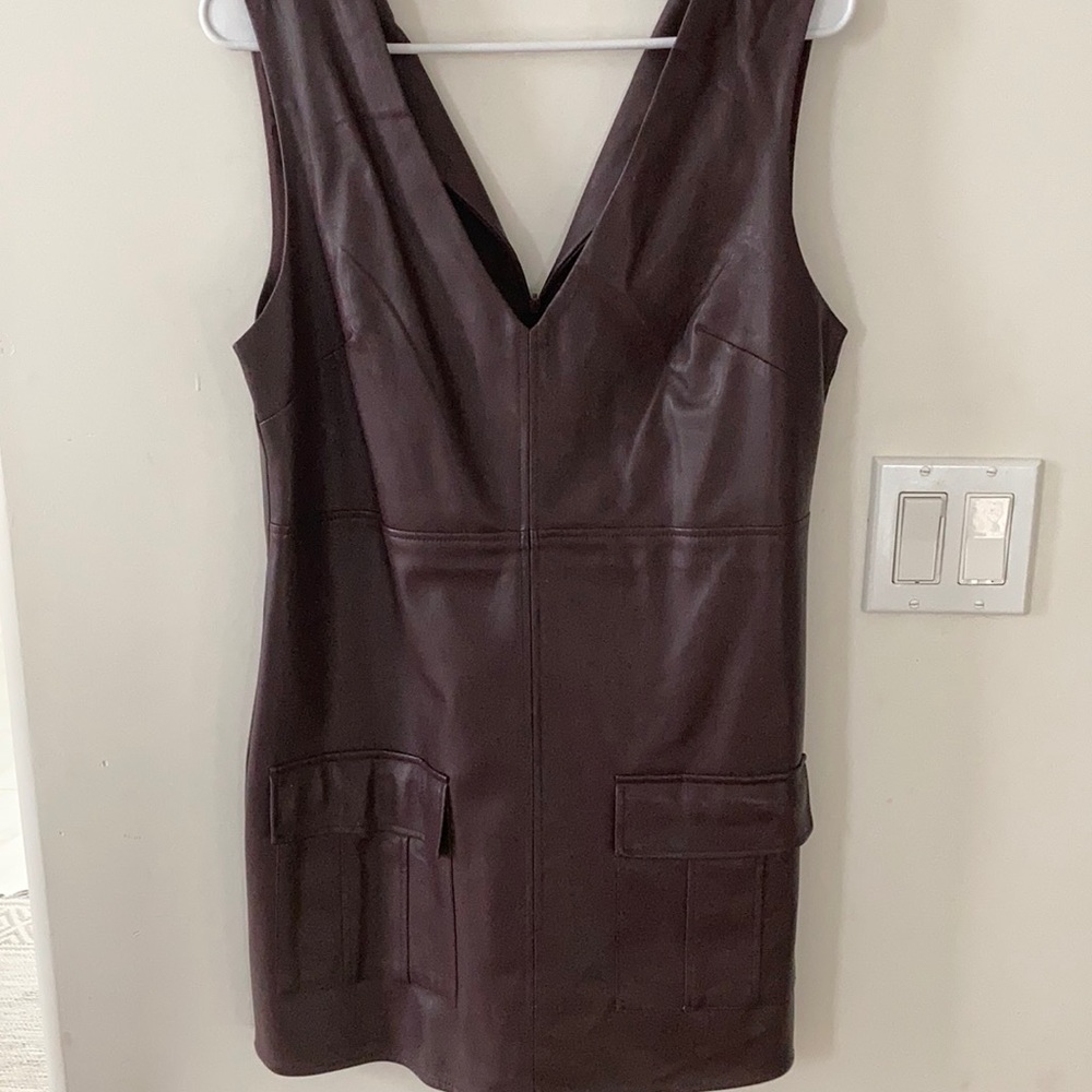 Faux Leather mini dress
